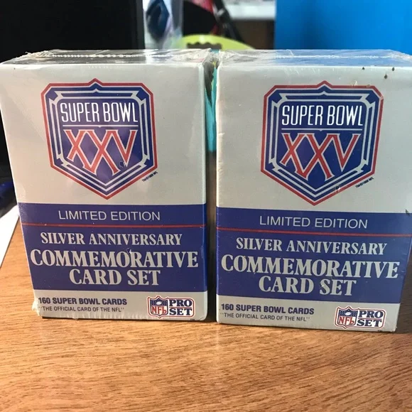 Other | Super Bowl Xxv Silver Anniversary Commemorative Card Set | Poshmark